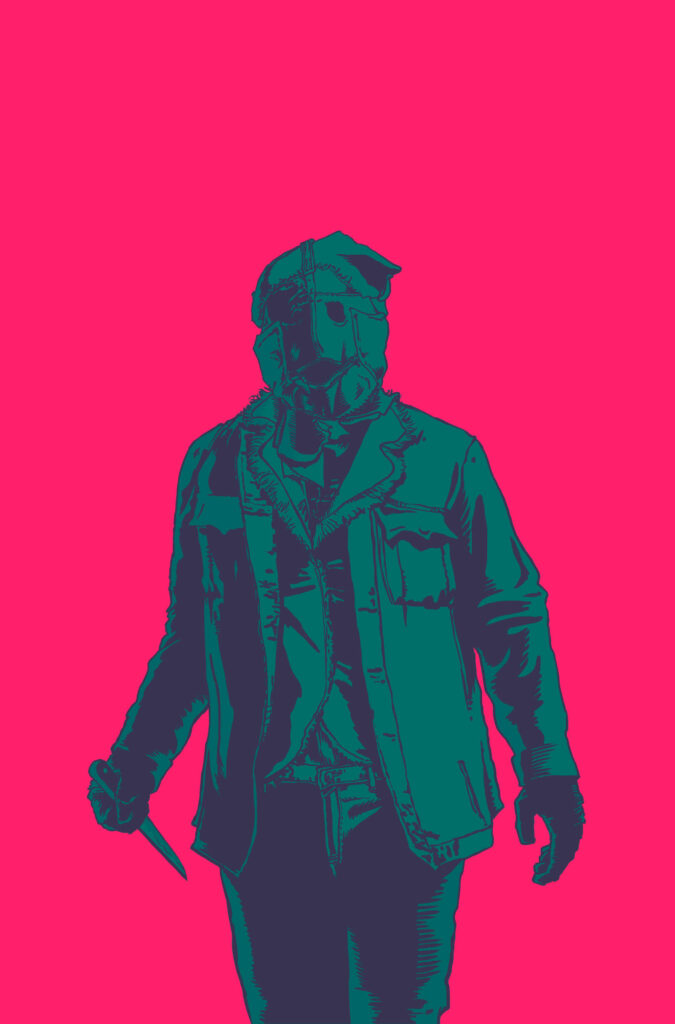 The Denim Devil alternate pink and green variant