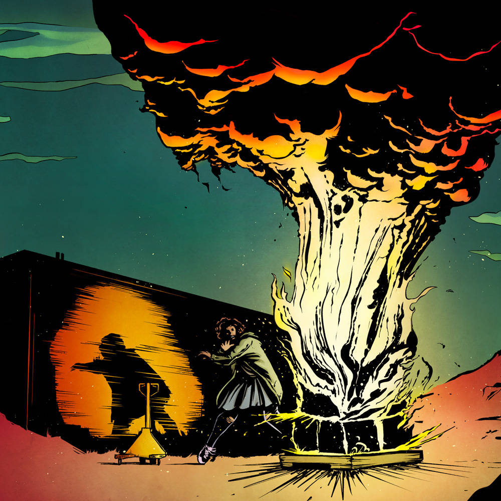 Enid and an exploding box of jeans in The Denim Devil #2