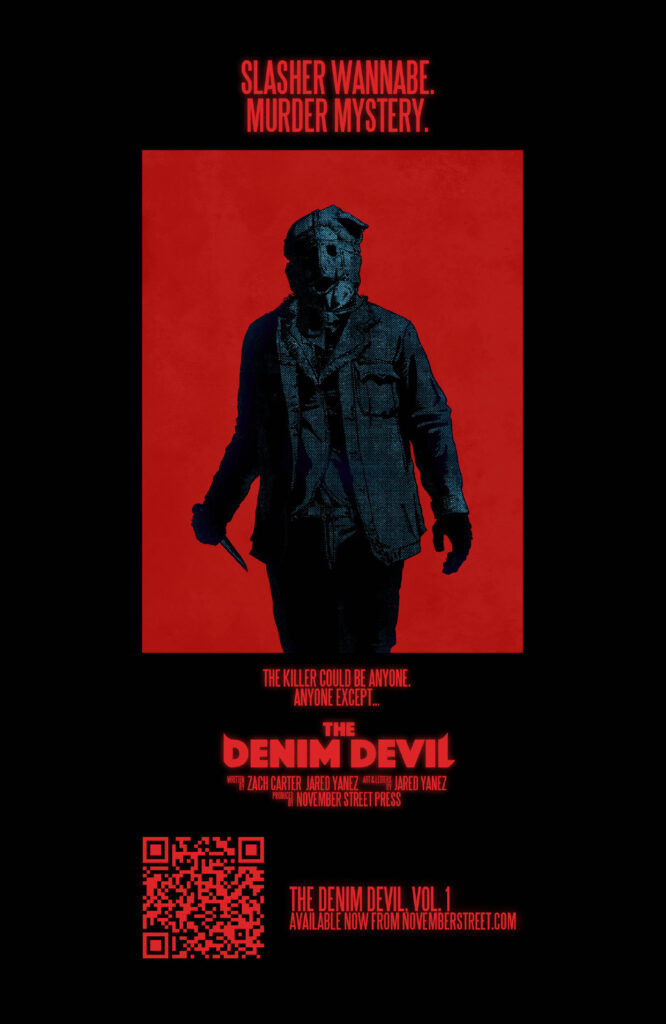 The Denim Devil in Lacerate Outdoors - back cover